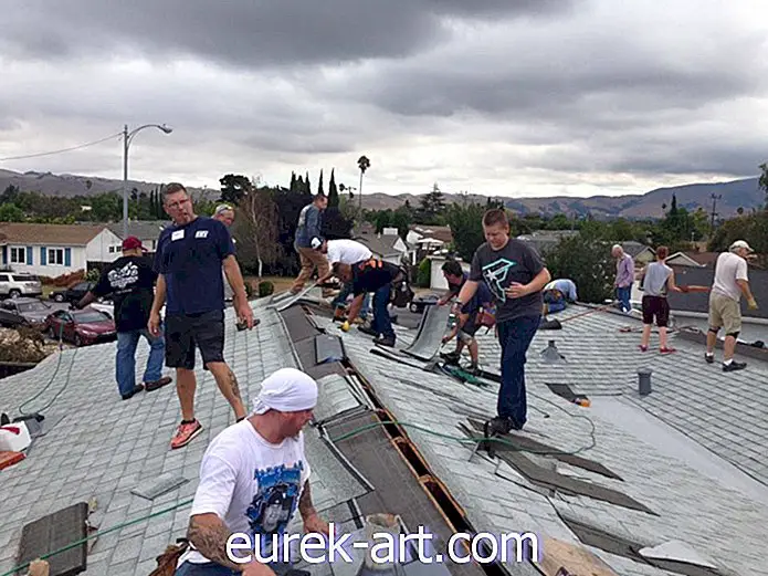 Kind Strangers Εθελοντής να καθορίσει μια οροφή ενός ηλικιωμένου άνδρα, αφού τον εντοπίσουν προσπαθώντας να το επιδιορθώσει ο ίδιος