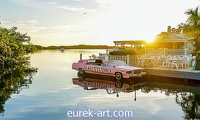 сельская жизнь - Этот плавающий розовый лимузин с откидным верхом - лучший способ совершить поездку по Флорида-Кис