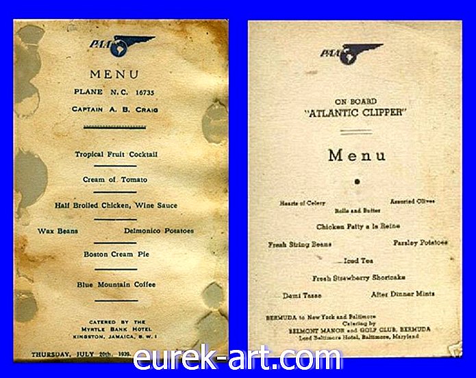 Deze menu's laten zien hoe geweldig eersteklas vliegtuigvoedsel was