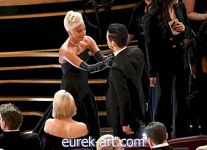 Lady Gaga opravila motýlek Ramiho Malka na Oscarech a bylo to roztomilé