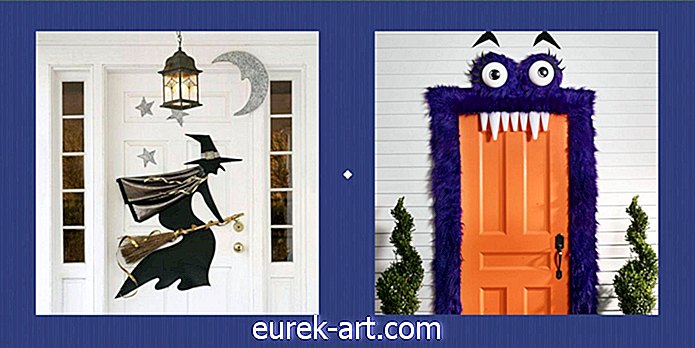 progetti di artigianato e fai da te - 25 migliori decorazioni per porte di Halloween che puoi fare fai-da-te in pochissimo tempo