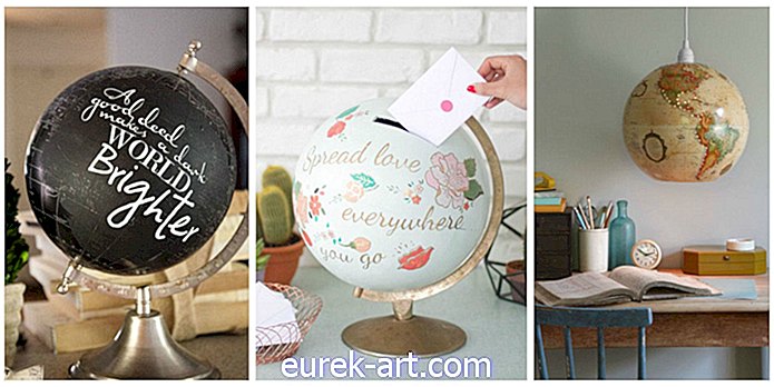 13 modi creativi per mostrare globi vintage intorno alla tua casa