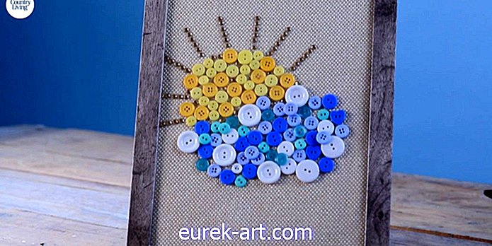 el sanatları ve diy projeleri - Sadece düğmeler kullanarak DIY bahar sanat yapmak nasıl
