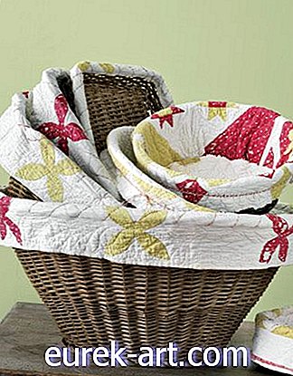 Como fazer cestas com forro de tecido