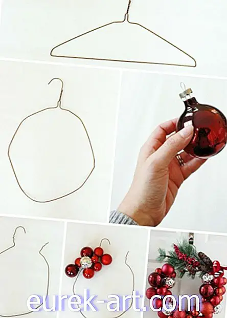 Kako narediti božični venec z žičnim obešalnikom