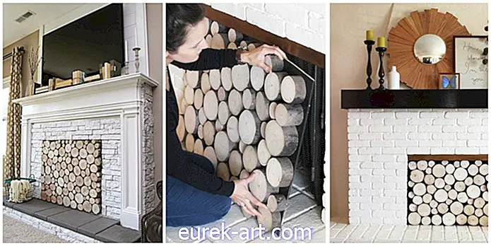 工芸品＆DIYプロジェクト - Pinterestのみんながこれらの豪華な積み上げ木製の暖炉の画面の上にナットを行っています