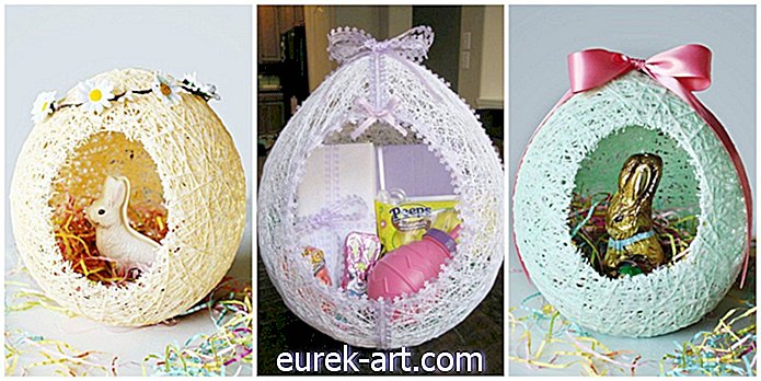 manualidades y proyectos de bricolaje - Estas canastas de Pascua de hilo de azúcar son las decoraciones de primavera más adorables