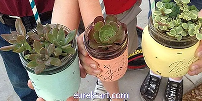 Lieliska dāvanu ideja: Mason Jar Succulents