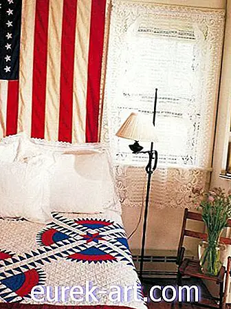 dekoravimo idėjos - „Vintage Country Living“: patriotiškas svečių miegamasis