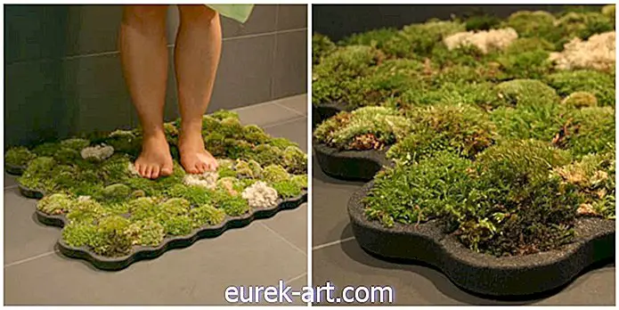 idea reka bentuk - Moss Bath Mat ini menambah sentuhan alam yang indah ke bilik mandi anda