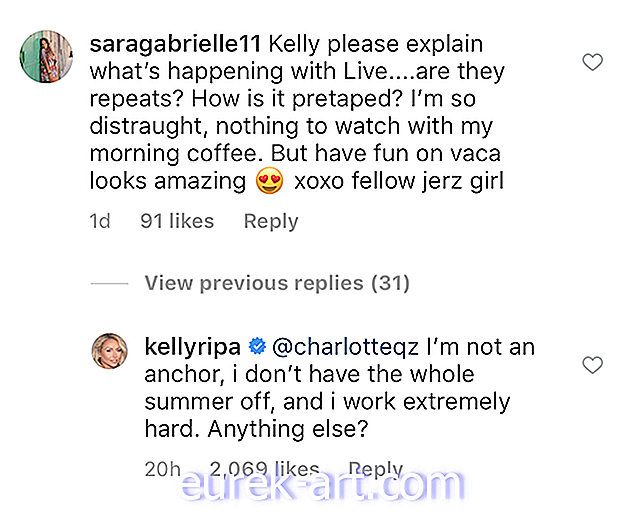 Kelly Ripa critica al troll en línea que criticó su ética de trabajo