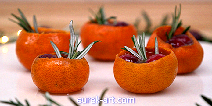 Cranberry-Orange Shots in süßen Clementine Cups