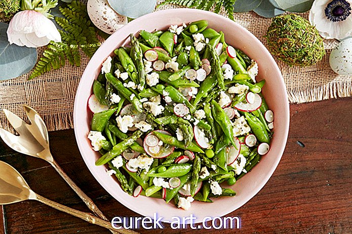 nourriture et boissons - Salade d'asperges, de pois mange-tout et de radis