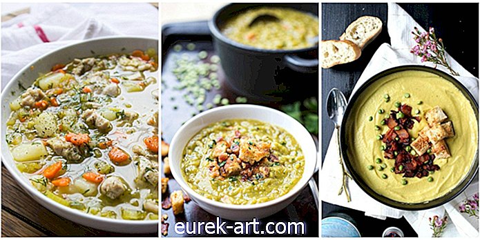 maistas ir gėrimai - 10 paprastų padažytų žirnių sriubos receptų, kurie sušildys jus vėsioje dieną
