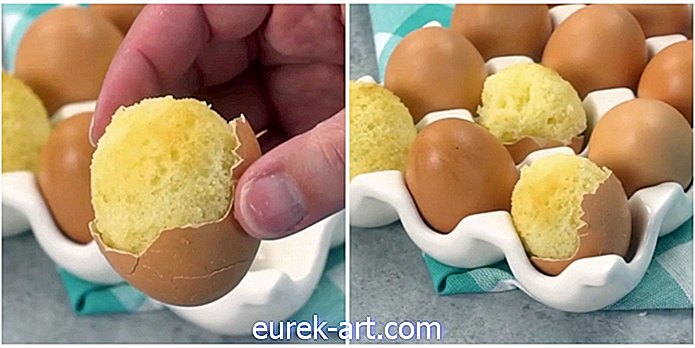 นี่คือวิธีที่คุณสามารถอบคัพเค้กภายในเปลือกไข่จริงสำหรับอีสเตอร์
