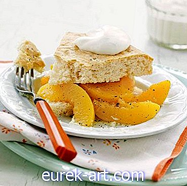 Essen & Getränke - Shortcake mit Pfirsichen und Sahne