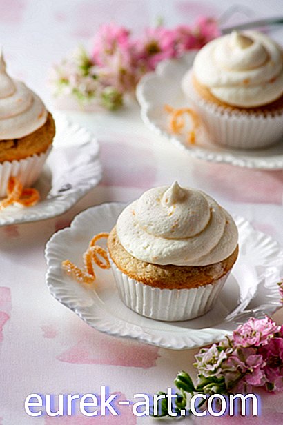 Cupcakes Lady Grey com geada de casca de laranja