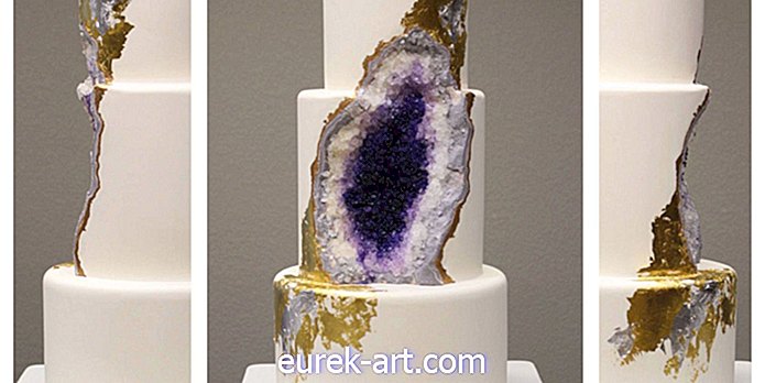 עוגת חתונה אמטיסט Geode מפוארת זו תשאיר את אורחיכם חסרי מילים