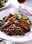 食べ物＆飲み物 - ワイルドライス詰め物とコーニッシュ鶏