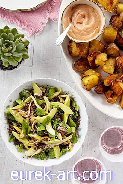 Essen & Getränke - Gebratene Wachsbohne, Avocado & knuspriger Quinoa-Salat