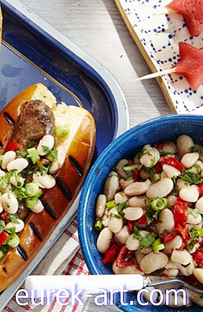 Salat mit weißen Bohnen und Paprika