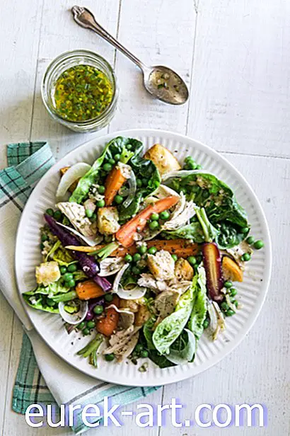 bebidas Alimentos - Cenoura crocante, ervilha e salada de frango