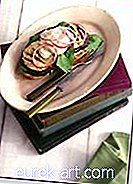 Сендвіч на грилі-баклажани з відкритим обличчям