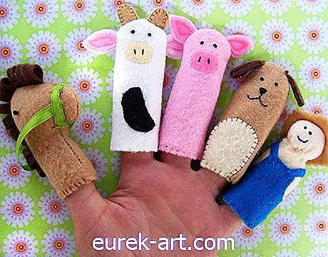 Marionetas de dedo de animales de granja