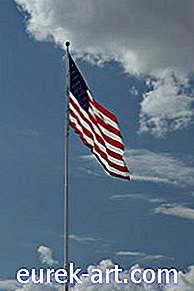 Etiqueta de la bandera americana para el día de los veteranos