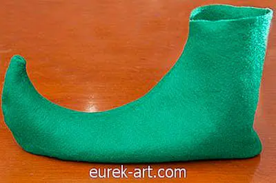 feriados e celebrações - Como fazer sapatos de elfo de feltro