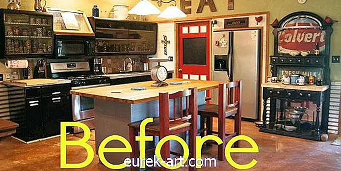 Prieš ir po: 50 USD kainuojanti kaimiškos virtuvės makeover