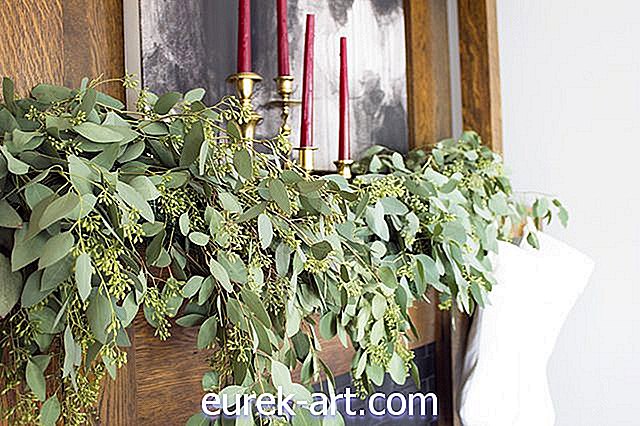 DIY-Feiertagsgirlande mit frischen Eukalyptusblättern
