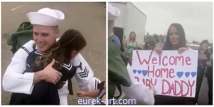 вдохновляющие истории - Наблюдайте за тем, как этот моряк возвращается из службы, чтобы узнать, что его жена беременна