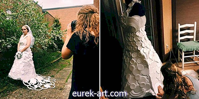 Tieto svadobné šaty sú vyrobené z polystyrénu