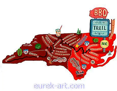 reise - North Carolina BBQ Road Trip Route