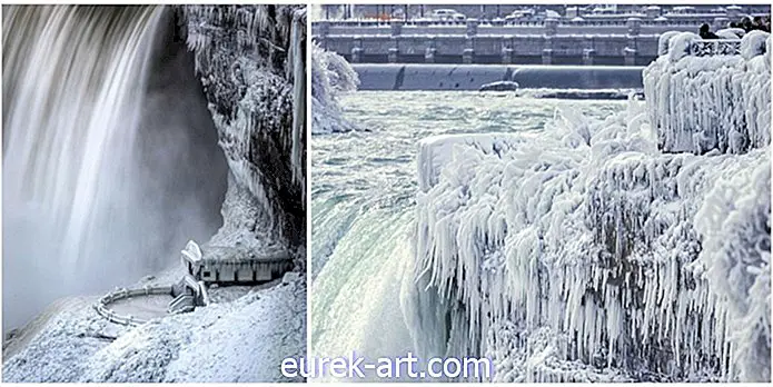 Niagara Falls har frosset inn i et utrolig vinterland