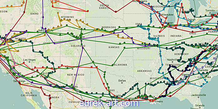 Peta Pintar ini Memaparkan Perjalanan Jalan Paling Ikon dalam Kesusasteraan Amerika
